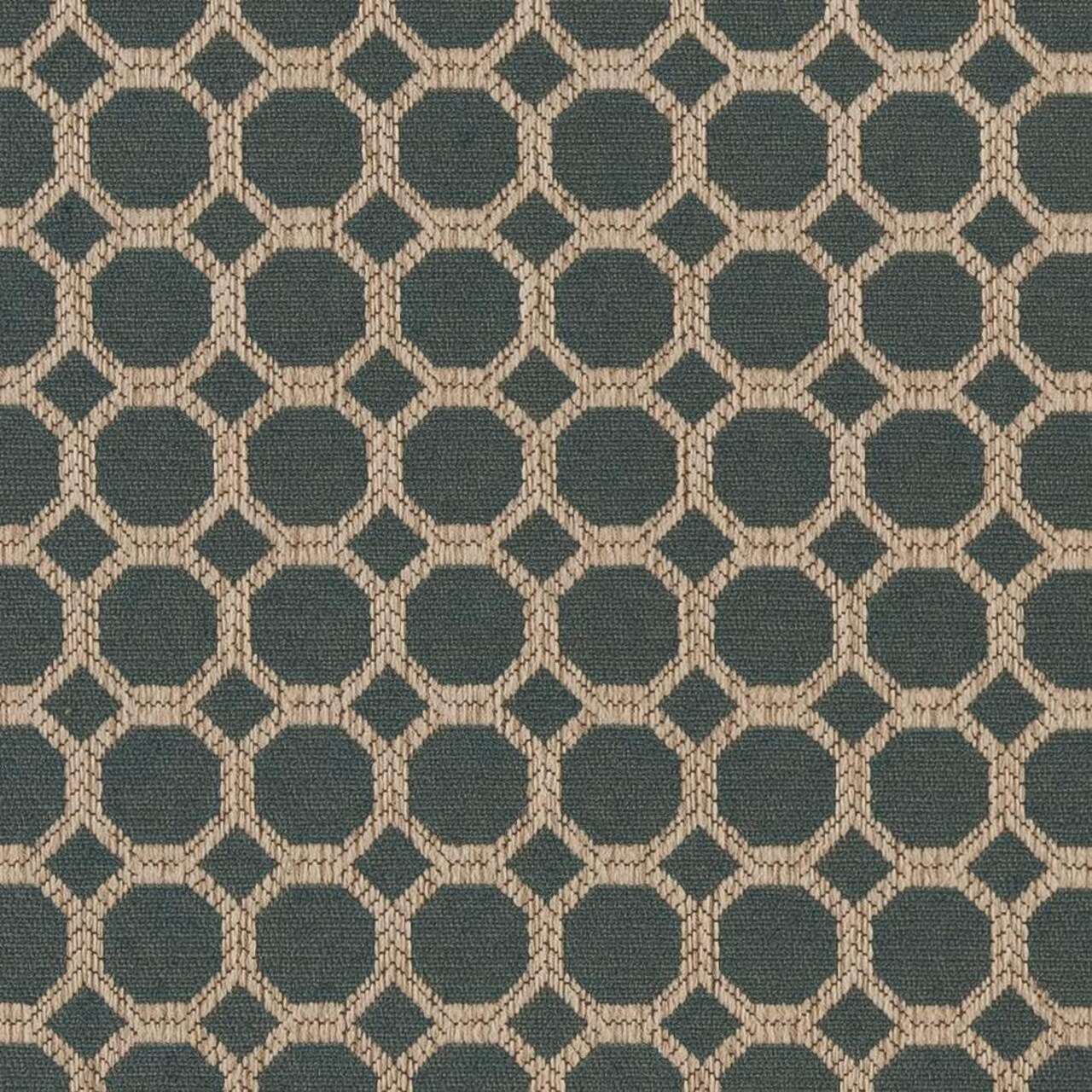 Aqua Stain Resistant Performance Pet Friendly Geometric Woven Pattern Upholstery Fabric by The Yard - SKU: Francis Jade